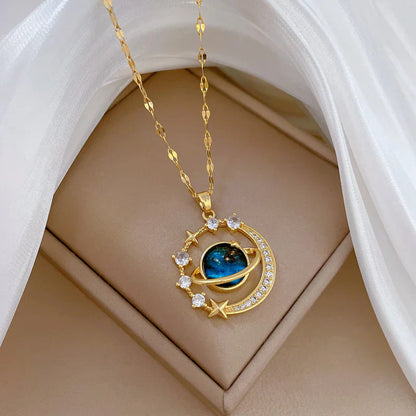 Colour changing & sky planet Necklace